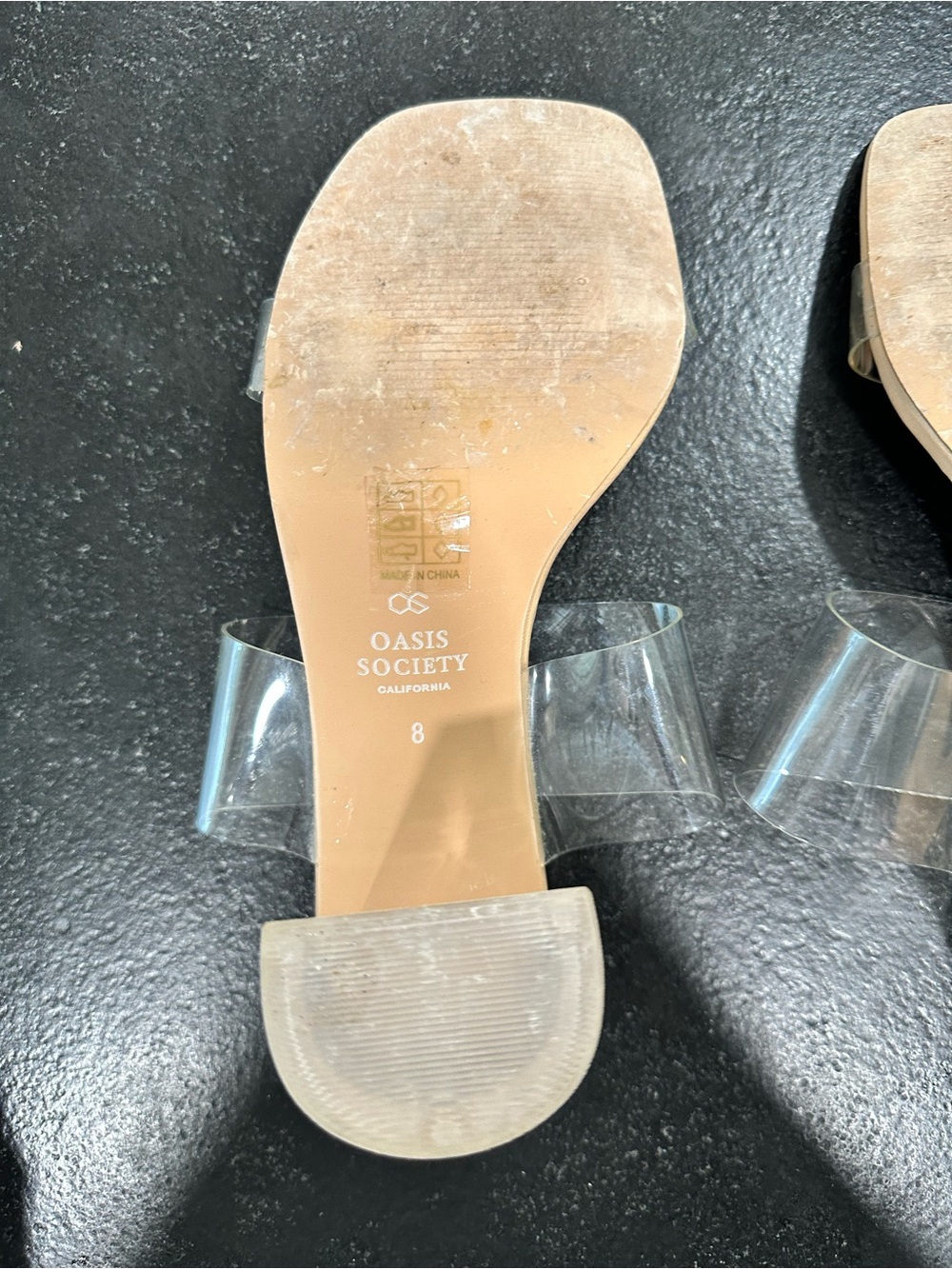 Oasis Society Clear-Strap Sandals in Nude - Picture 10 of 10